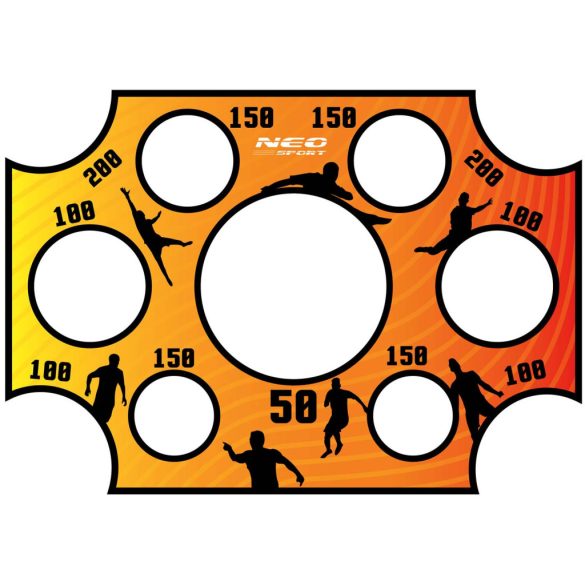 Célzóponyva futballkapura, Neo-Sport, 215 x 150 cm, vízálló, ütésálló, rögzítőkkel, könnyű felszerelés