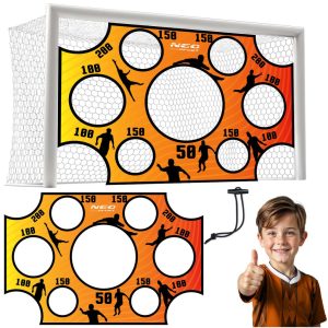Célzóponyva futballkapura, Neo-Sport, 300 x 200 cm, vízálló, ütésálló, rögzítőkkel, könnyű felszerelés