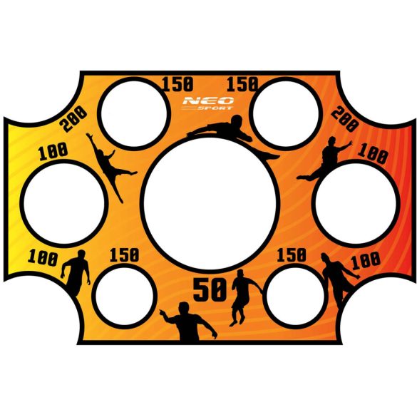 Célzóponyva futballkapura, Neo-Sport, 300 x 200 cm, vízálló, ütésálló, rögzítőkkel, könnyű felszerelés