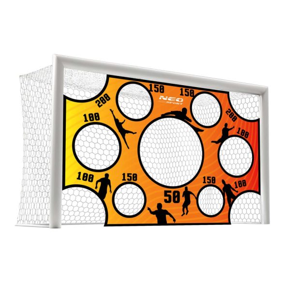 Célzóponyva futballkapura, Neo-Sport, 300 x 200 cm, vízálló, ütésálló, rögzítőkkel, könnyű felszerelés