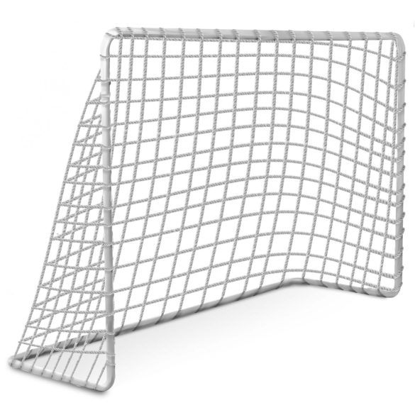 Futballkapu, Neo-Sport NS-485, 183 x 122 x 61 cm, 2 db, fehér keret, fehér PE háló, fém váz, időjárásálló, 4 db rögzítő, szerszám nélkül összeszerelhető