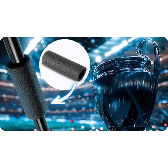 Futballkapu, Neo-Sport NS-487, 180 x 120 x 60 cm, fekete keret, fekete PE háló, fém váz, időjárásálló, keretvédő fedéllel, szerszám nélkül összeszerelhető