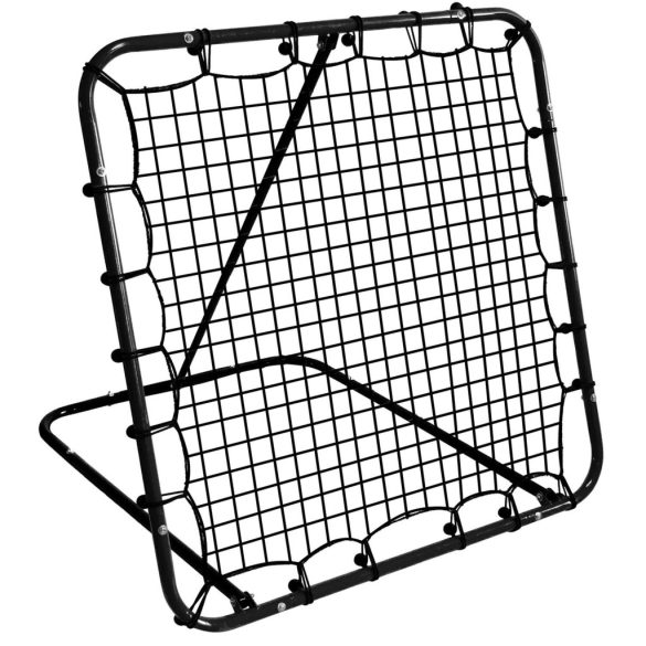 Visszapattanó futball edzőkapu, Neo-Sport, 120 x 120 cm, fekete keret, fekete PE háló, fém váz, időjárásálló, 4 db rögzítő