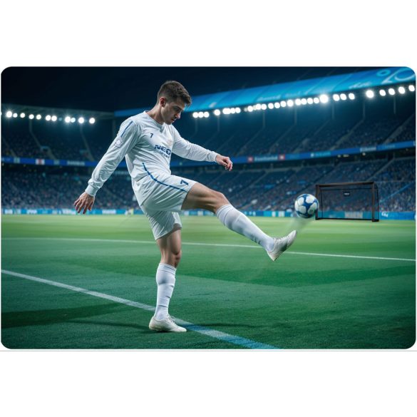 Futballkapu, Neo-Sport NS-497, 300 x 200 x 90 cm, fekete keret, fekete PE háló, fém váz, időjárásálló, keretvédő fedéllel, szerszám nélkül összeszerelhető