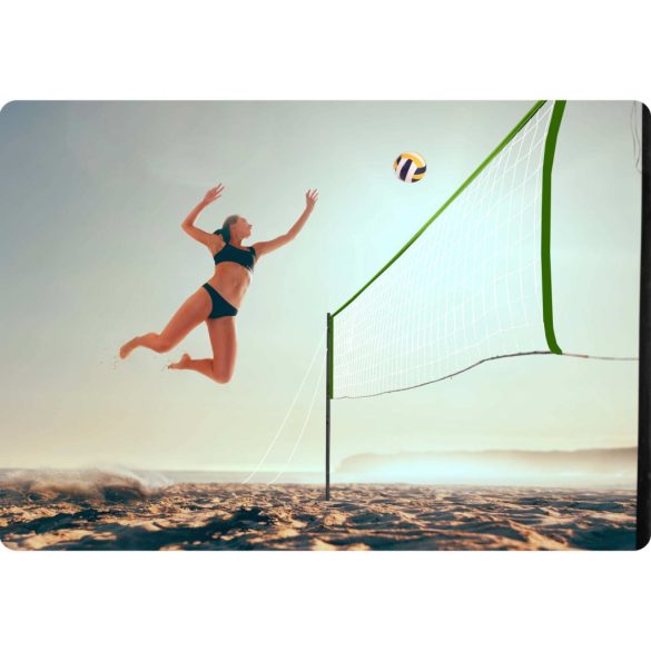 Röplabda és tollaslabda háló és állvány szett, Neo-Sport, 570 x 230 cm, állítható magasságú, fém oszlopok, PE háló, labdával és pumpával, könnyen szerelhető