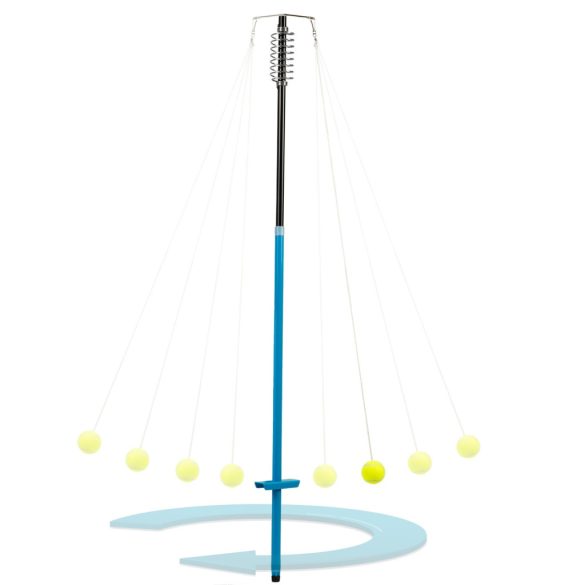 Speedball készlet, Neo-Sport NS-499, 124–138,5 cm állítható magasság, fém, időjárásálló, rugós vég, földbe rögzíthető, 2 db ütővel