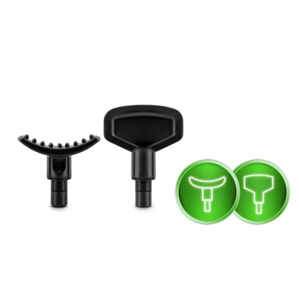 Masszírozó pisztoly, Neo-Sport, NS-500, rózsaszín, akkumulátoros, USB-C töltés, LCD kijelző, 8 cserélhető fej, szövet hordtáska