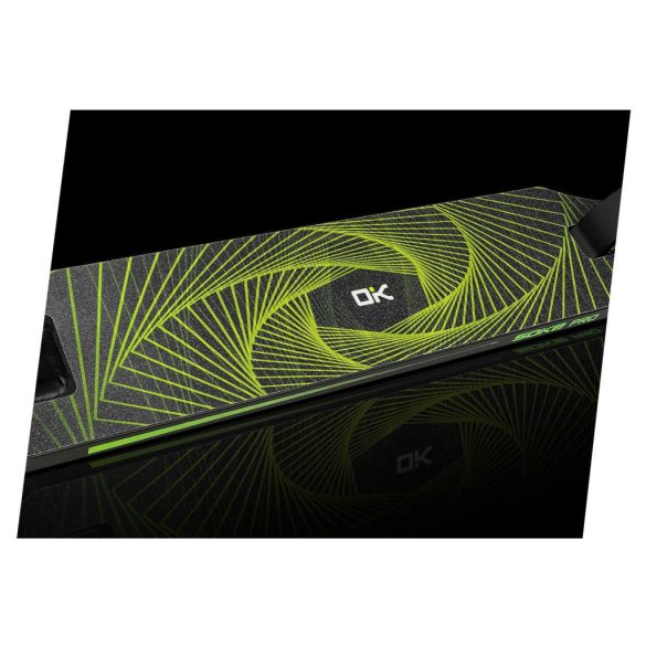 Kaszkadőr roller, SOKE PRO, zöld, 85 cm, 11 cm 88A PU kerekek, ABEC-9 csapágy, krómacél Y kormány, HIC kompresszió, Flex Fender fék