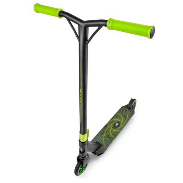 Kaszkadőr roller, SOKE PRO, zöld, 85 cm, 11 cm 88A PU kerekek, ABEC-9 csapágy, krómacél Y kormány, HIC kompresszió, Flex Fender fék