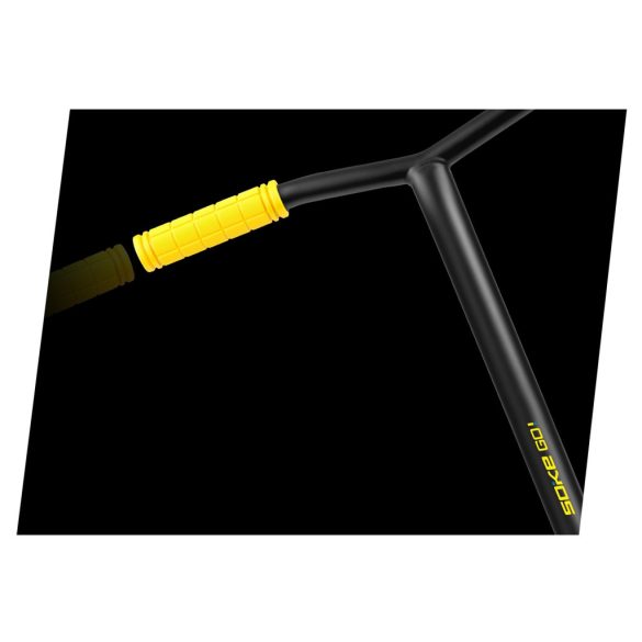 Kaszkadőr roller, SOKE GO!, sárga, 83 cm, 10 cm 88A PU kerekek, ABEC-9 csapágy, Y kormány, Flex Fender fék, tripla alumínium bilincs