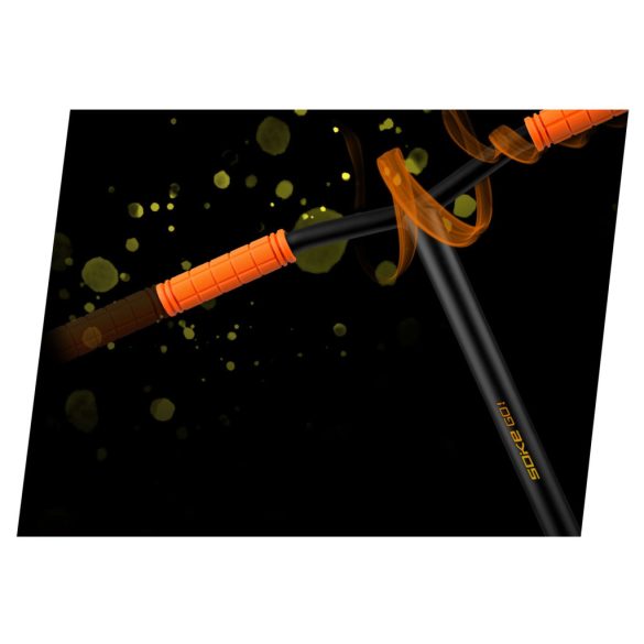 Kaszkadőr roller, SOKE GO!, narancssárga, 82 cm, 10 cm 88A PU kerekek, ABEC-9 csapágy, Y kormány, Flex Fender fék, tripla alumínium bilincs