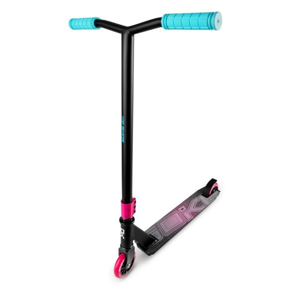 Kaszkadőr roller, SOKE GO!, rózsaszín, 82 cm, 10 cm 88A PU kerekek, ABEC-9 csapágy, rugalmas sárvédőfék, alumínium fellépő