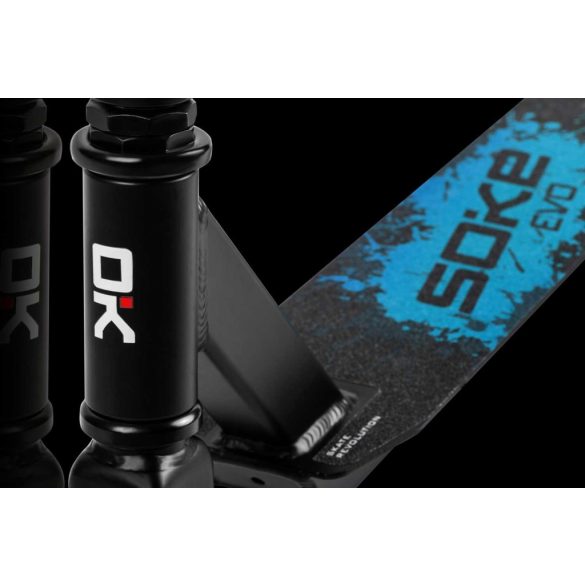 Klasszikus roller, SOKE EVO, kék, 83 cm, 10 cm 88A PU kerekek, ABEC-9 csapágy, HIC kompresszió, integrált kormánycsapágy, Y kormány, max. 100 kg