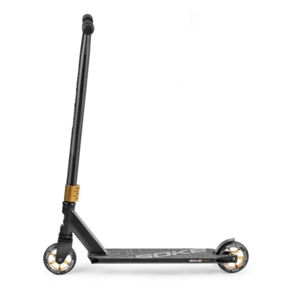 Kaszkadőr roller, SOKE PRO, arany, 85 cm, 11 cm 88A PU kerekek, ABEC-9 csapágy, HIC kompresszió, Y kormány, max. 100 kg