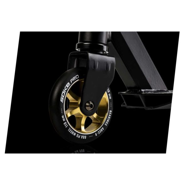 Kaszkadőr roller, SOKE PRO, arany, 85 cm, 11 cm 88A PU kerekek, ABEC-9 csapágy, HIC kompresszió, Y kormány, max. 100 kg