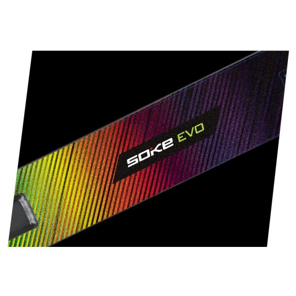 Kaszkadőr roller, SOKE EVO, fekete/zöld, 83 cm, 10 cm 88A PU kerekek, ABEC-9 csapágy, Y kormány, Flex Fender fék, tripla alumínium bilincs, maximum 100 kg