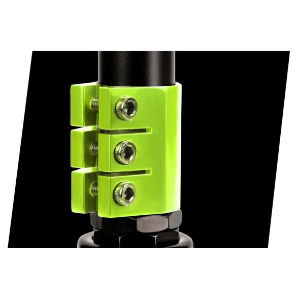 Kaszkadőr roller, SOKE EVO, fekete/zöld, 83 cm, 10 cm 88A PU kerekek, ABEC-9 csapágy, Y kormány, Flex Fender fék, tripla alumínium bilincs, maximum 100 kg