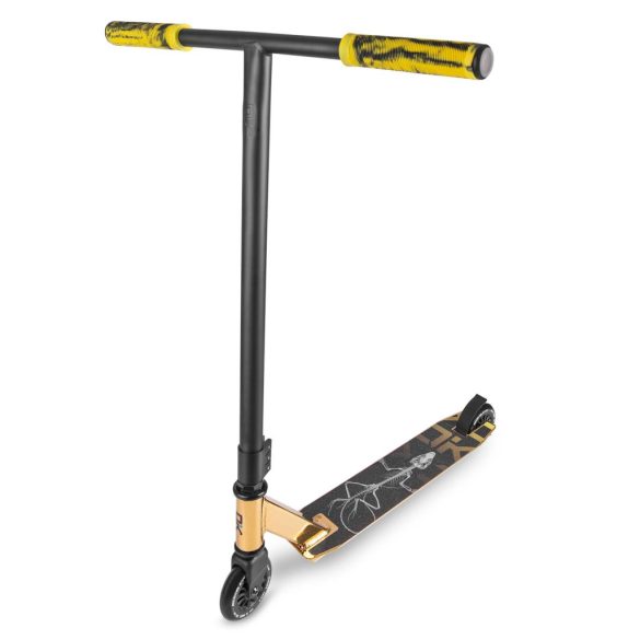 Kaszkadőr roller, SOKE EVO Street, arany, 85 cm, 10 cm 88A PU kerekek, ABEC-9 csapágy, Flex Fender fék, T kormány, max. 100 kg