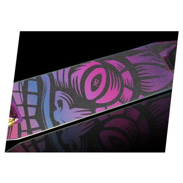 Kaszkadőr roller, SOKE EVO Street, neokróm, 85 cm, 10 cm 88A PU kerekek, ABEC-9 csapágy, Flex Fender fék, T kormány, max. 100 kg