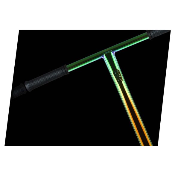 Kaszkadőr roller, SOKE EVO Street, neokróm, 83 cm, 10 cm 88A PU kerekek, ABEC-9 csapágy, 360°-ban forgó T kormány, Flex Fender fék, maximum 100 kg