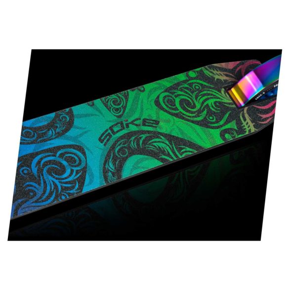 Kaszkadőr roller, SOKE EVO Street, fekete, 85 cm, 10 cm 88A PU kerekek, ABEC-9 csapágy, Flex Fender fék, T kormány, max. 100 kg