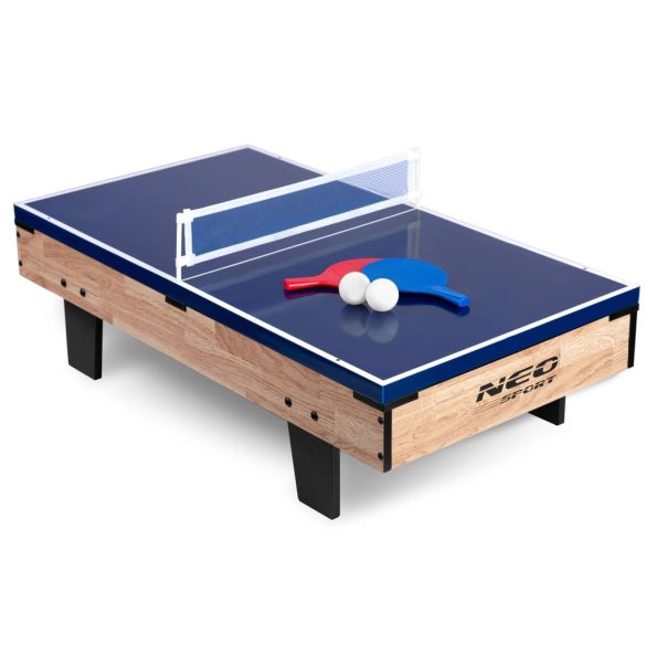 Multifunkciós játékasztal, Neo-Sport NS-800, 4 az 1-ben, 80 × 43 × 30 cm, csocsó, pingpong, léghoki és biliárd, teljes kiegészítőkkel