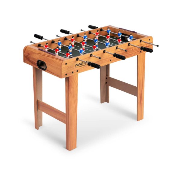 Csocsóasztal, Neo-Sport NS-802, zöld, 70 x 37 x 62 cm, fa, 18 játékos, 2 db labda, 6 krómozott rúd, csúszásgátló fogantyúk, kézi számláló