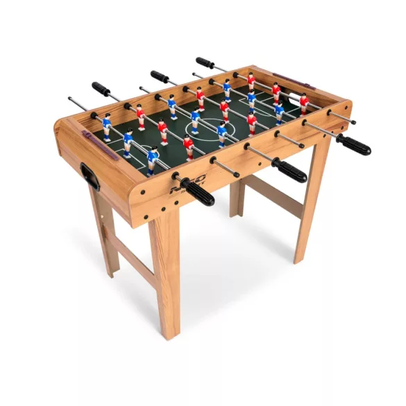 Csocsóasztal, Neo-Sport NS-802, zöld, 70 x 37 x 62 cm, fa, 18 játékos, 2 db labda, 6 krómozott rúd, csúszásgátló fogantyúk, kézi számláló