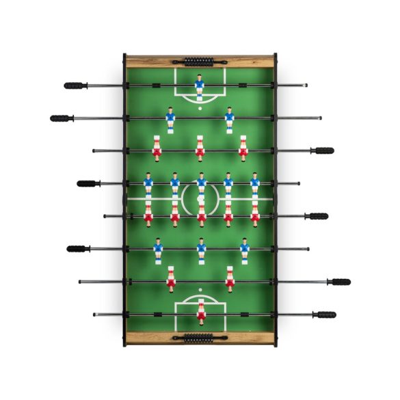 Csocsóasztal, Neo-Sport NS-805, zöld/fa, 115 x 60 x 78 cm, állítható lábak, 22 játékos, 3 labda, 8 krómozott rúd, csúszásgátló fogantyúk, kézi számláló