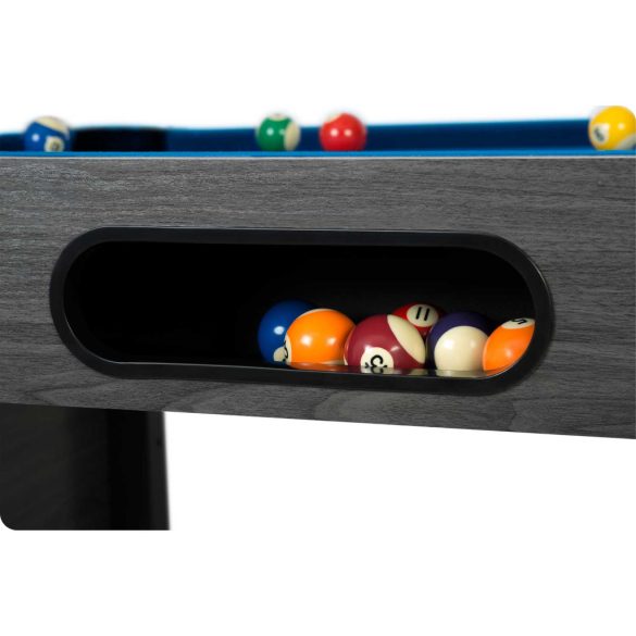 Biliárdasztal, Neo-Sport NS-809, kék, 178 x 95 x 80 cm, állítható lábak, 16 db golyó, 2 dákó 92 cm, 1 háromszög, 2 kréta