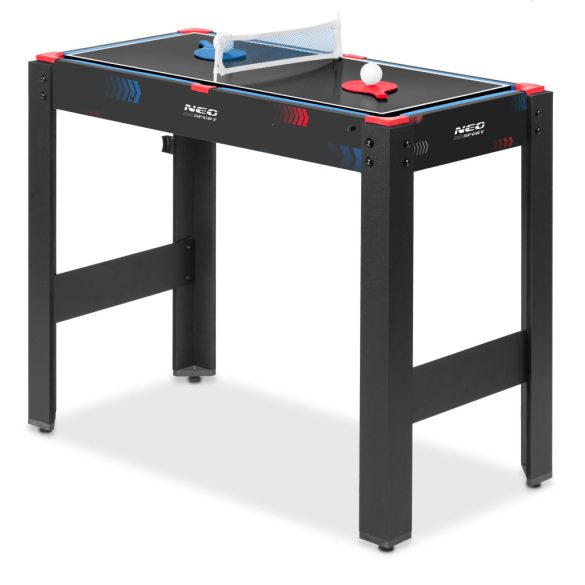 Multifunkciós játékasztal, Neo-Sport NS-810, 5 az 1-ben, 92 x 46 x 73 cm, biliárd, léghoki, pingpong, kosárlabda, íjászat, állítható lábak, teljes kiegészítőkkel