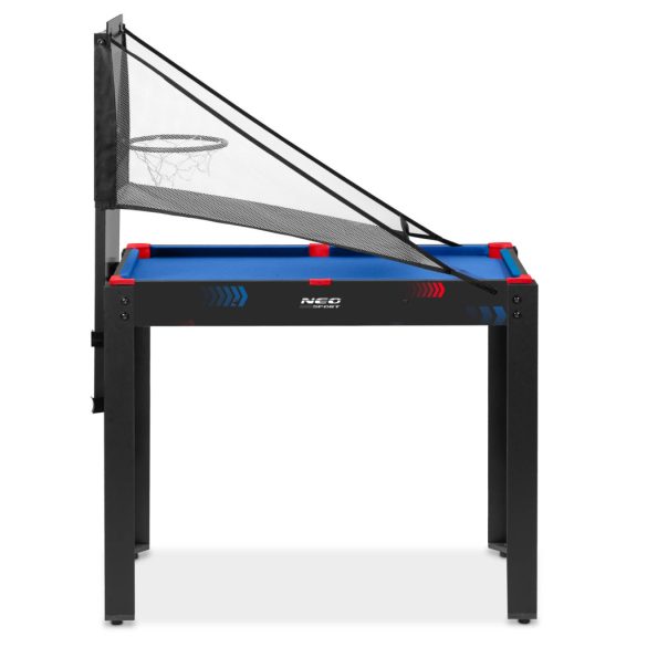 Multifunkciós játékasztal, Neo-Sport NS-810, 5 az 1-ben, 92 x 46 x 73 cm, biliárd, léghoki, pingpong, kosárlabda, íjászat, állítható lábak, teljes kiegészítőkkel