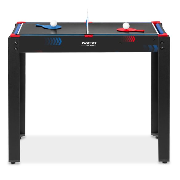 Multifunkciós játékasztal, Neo-Sport NS-810, 5 az 1-ben, 92 x 46 x 73 cm, biliárd, léghoki, pingpong, kosárlabda, íjászat, állítható lábak, teljes kiegészítőkkel