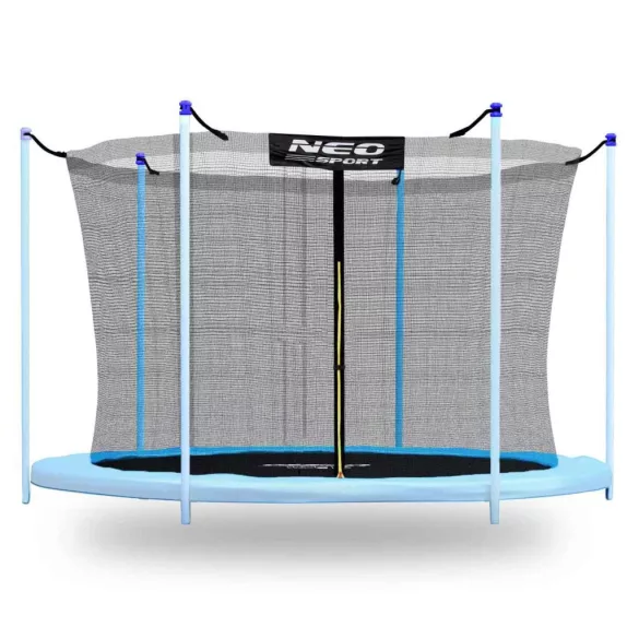 Trambulin belső védőháló, Neo-Sport 1820, átmérő: 183 cm, magasság: 150 cm, 6 oszlophoz, polietilén, cipzáras bejárat