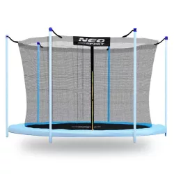   Trambulin belső védőháló, Neo-Sport 1821, átmérő: 252 cm, magasság: 180 cm, 6 oszlophoz, polietilén, cipzáras bejárat