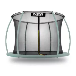   Trambulin belső védőháló, Neo-Sport 1831, átmérő: 252 cm, magasság: 180 cm, 6 oszlophoz, polietilén, cipzáras bejárat
