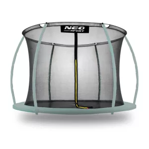 Trambulin belső védőháló, Neo-Sport 1831, átmérő: 252 cm, magasság: 180 cm, 6 oszlophoz, polietilén, cipzáras bejárat