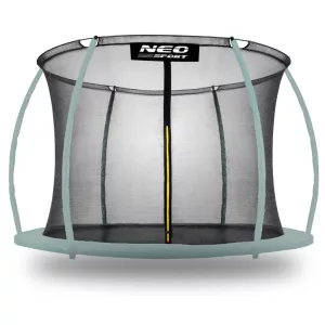 Trambulin belső védőháló, Neo-Sport 1832, átmérő: 312 cm, magasság: 180 cm, 6 oszlophoz, polietilén, cipzáras bejárat