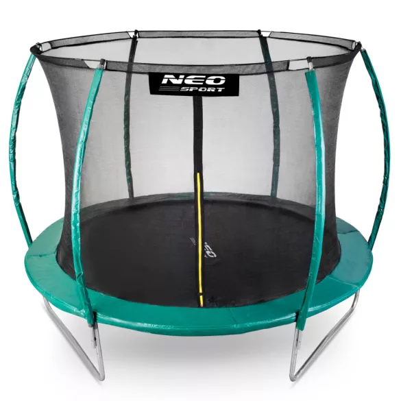 Trambulin belső védőháló, Neo-Sport 1832, átmérő: 312 cm, magasság: 180 cm, 6 oszlophoz, polietilén, cipzáras bejárat