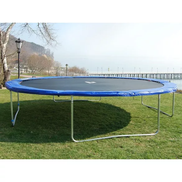 Trambulin rugóvédő perem, Neo-Sport 1845, zöld, átmérő: 436 cm, szélesség: 25 cm, vastag habszivaccsal, rugalmas rögzítőpántokkal