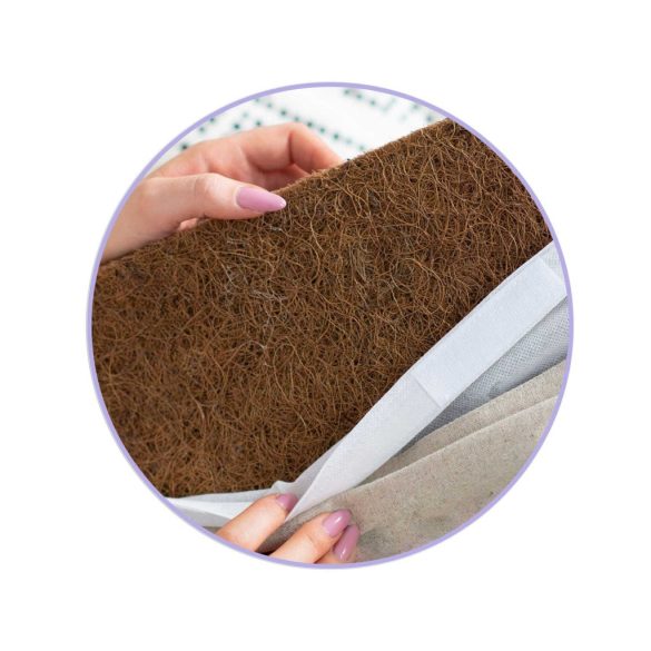 Akupresszúrás szőnyeg, Neo-Sport NS-902, szürke/lila, 70 × 44 x 3,0 cm, cm, párnával, hordtáskával, kókuszrost töltet, 181 + 76 db tüskekorong