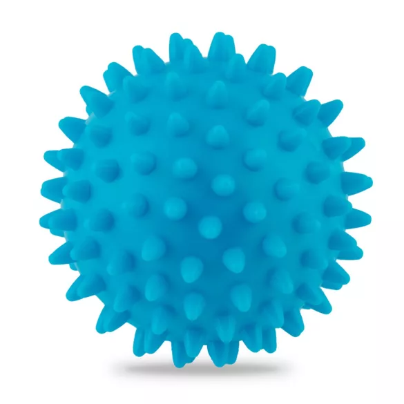 Masszázslabda, Neo-Sport NS-957, kék, átmérő: 7, 5 cm, vízálló, kemény műanyag, AcuSpike tüskékkel (TE195700)