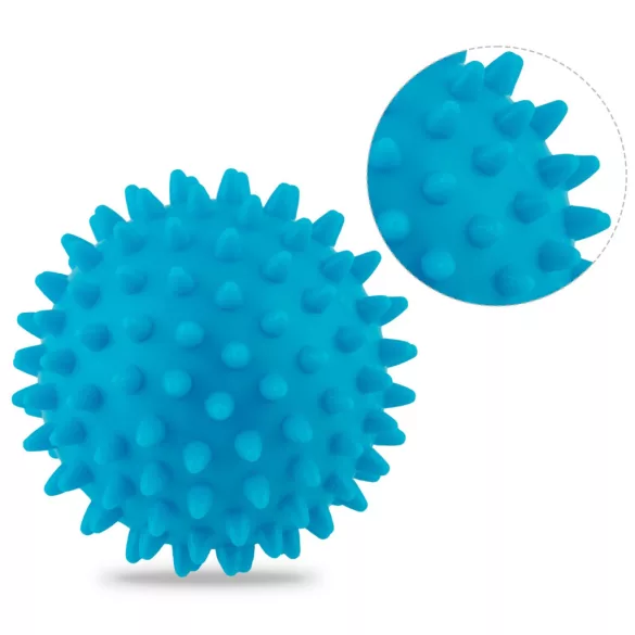 Masszázslabda, Neo-Sport NS-957, kék, átmérő: 7, 5 cm, vízálló, kemény műanyag, AcuSpike tüskékkel (TE195700)