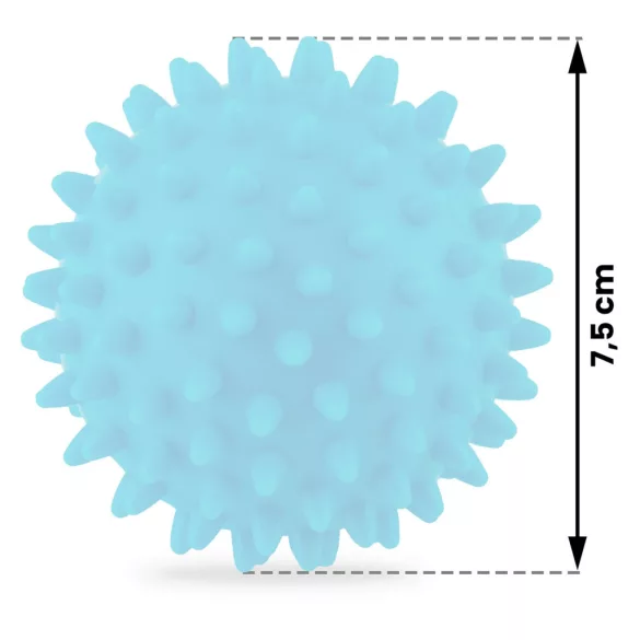 Masszázslabda, Neo-Sport NS-957, kék, átmérő: 7, 5 cm, vízálló, kemény műanyag, AcuSpike tüskékkel (TE195700)