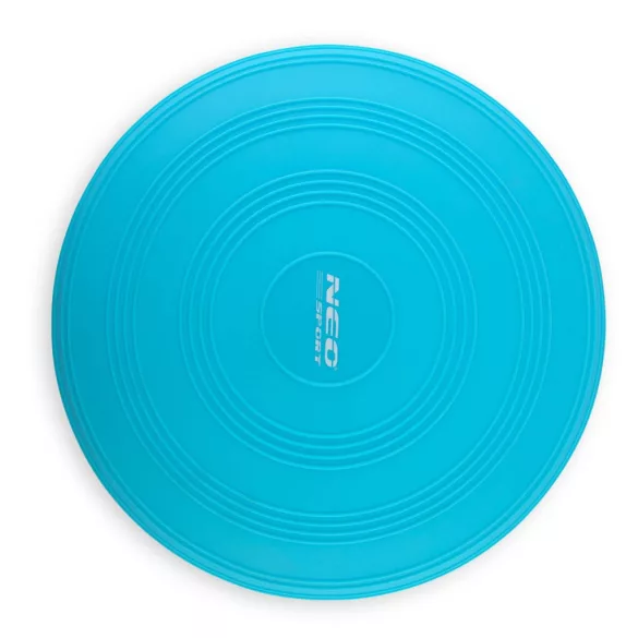 Egyensúlyozó párna, Neo-Sport NS-958, kék, átmérő: 33 cm, akupresszúrás tüskés, csúszásgátló, vízálló, PVC, pumpával, 150 kg teherbírás (TE195800)