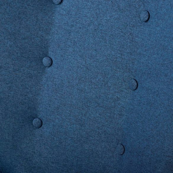 Lábtartós fotel, Sofotel Norse, kék, lábtartóval, füles kialakítás, kárpitozott, bükkfa, filccel alábélelt lábak, levehető huzatú párna, skandináv stílus