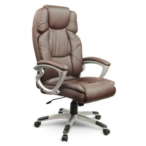 Irodai szék, Sofotel EG-227, barna, 47-55 cm ülésmagasság, műbőr kárpitozás, gumírozott kerekek