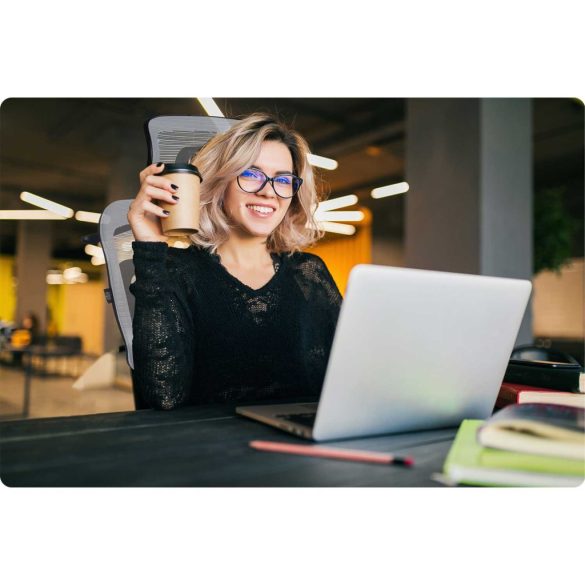 Irodai szék, Sofotel Nicea, szürke, 115-127 cm, mikrohálós háttámla, állítható, hintamechanika, gázliftes magasságállítás, gumírozott kerekek, 120 kg teherbírás