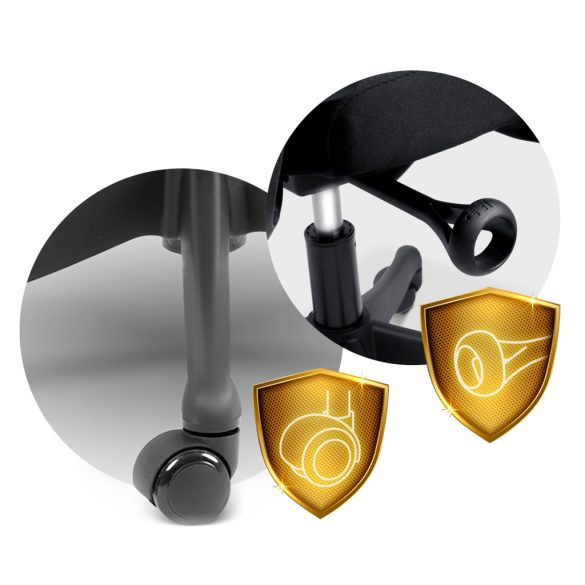 Irodai szék, Sofotel Brema, fekete, 121-127 cm, mikrohálós háttámla, állítható, gázliftes magasságállítás, gumírozott kerekek, 120 kg teherbírás