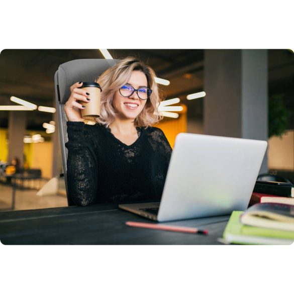 Irodai szék, Sofotel Brema, szürke, 121-127 cm, mikrohálós háttámla, állítható, gázliftes magasságállítás, gumírozott kerekek, 120 kg teherbírás